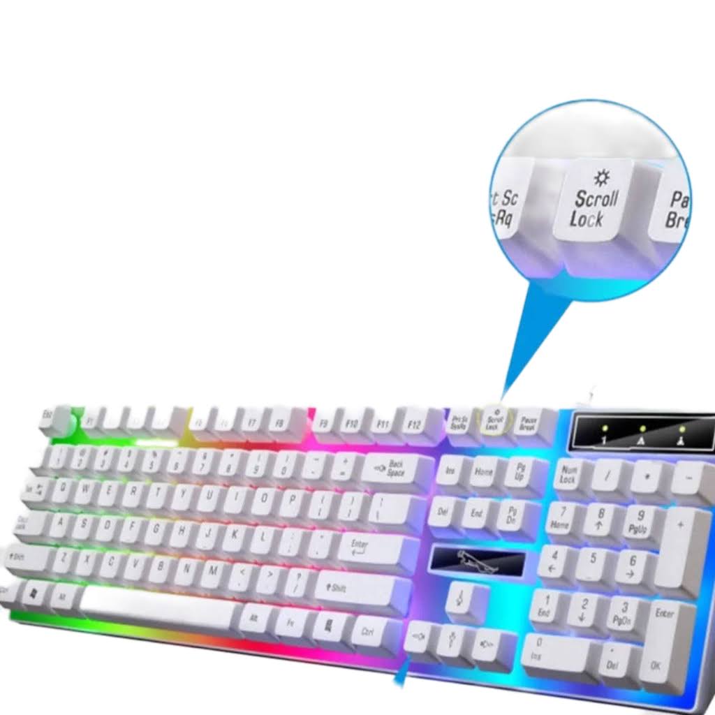 Ninja Dragons White Knight Gaming Keyboard and Mouse Set