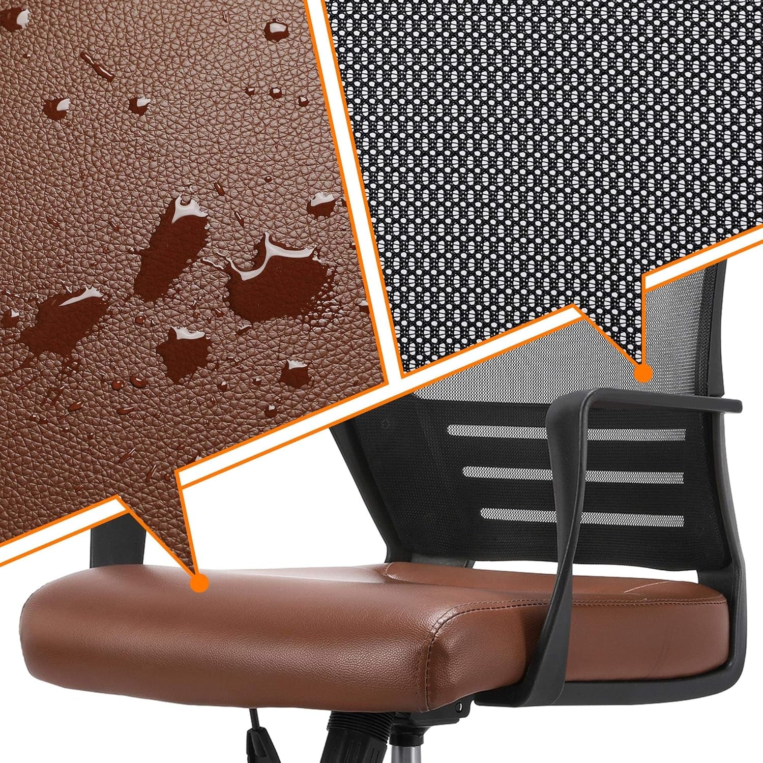 Ergonomic Home Office Chair Leather