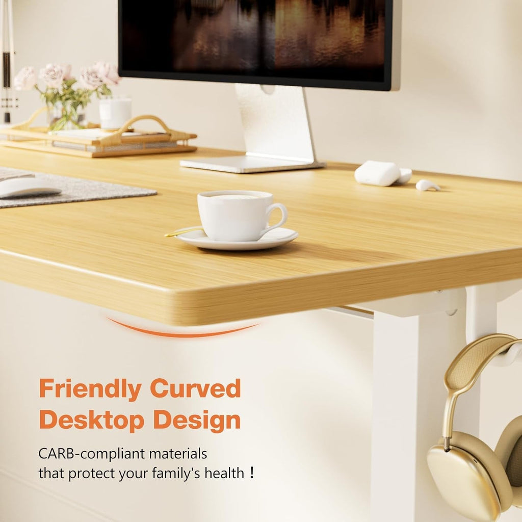 Electric Adjustable Height Standing Desk - 55 X 24 Inch Sit to Stand