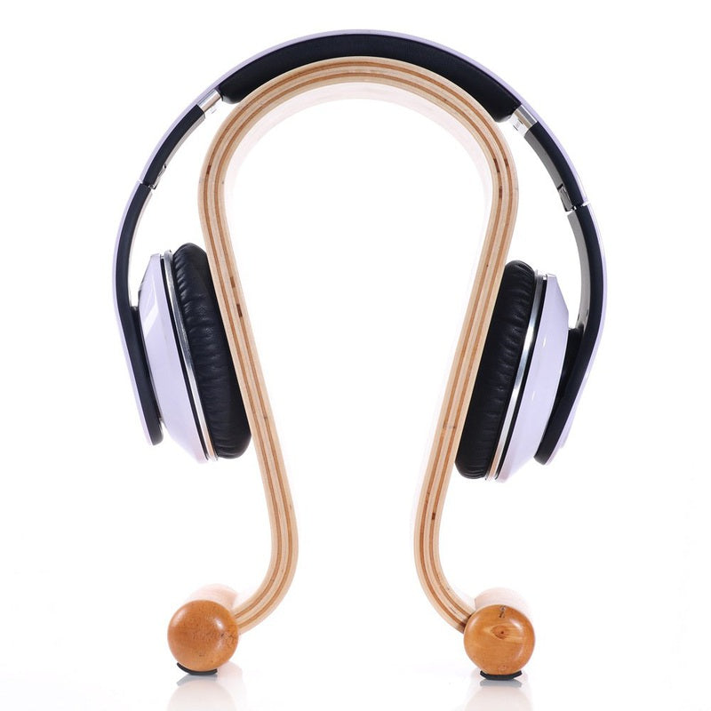 Curved Plywood Audio Headset Stand