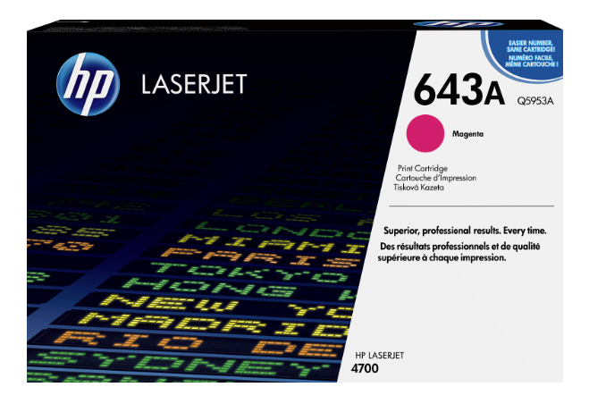 Genuine OEM HP Laserjet 4700 Magenta 643A Toner Cartridge Q5953A