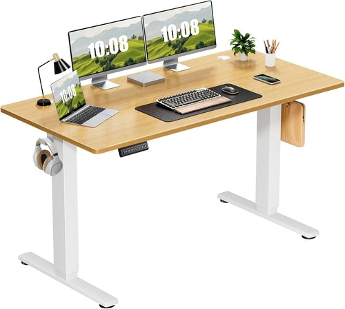Electric Adjustable Height Standing Desk - 55 X 24 Inch Sit to Stand