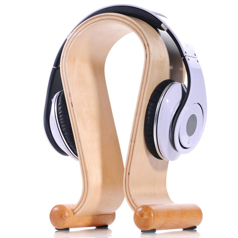 Curved Plywood Audio Headset Stand