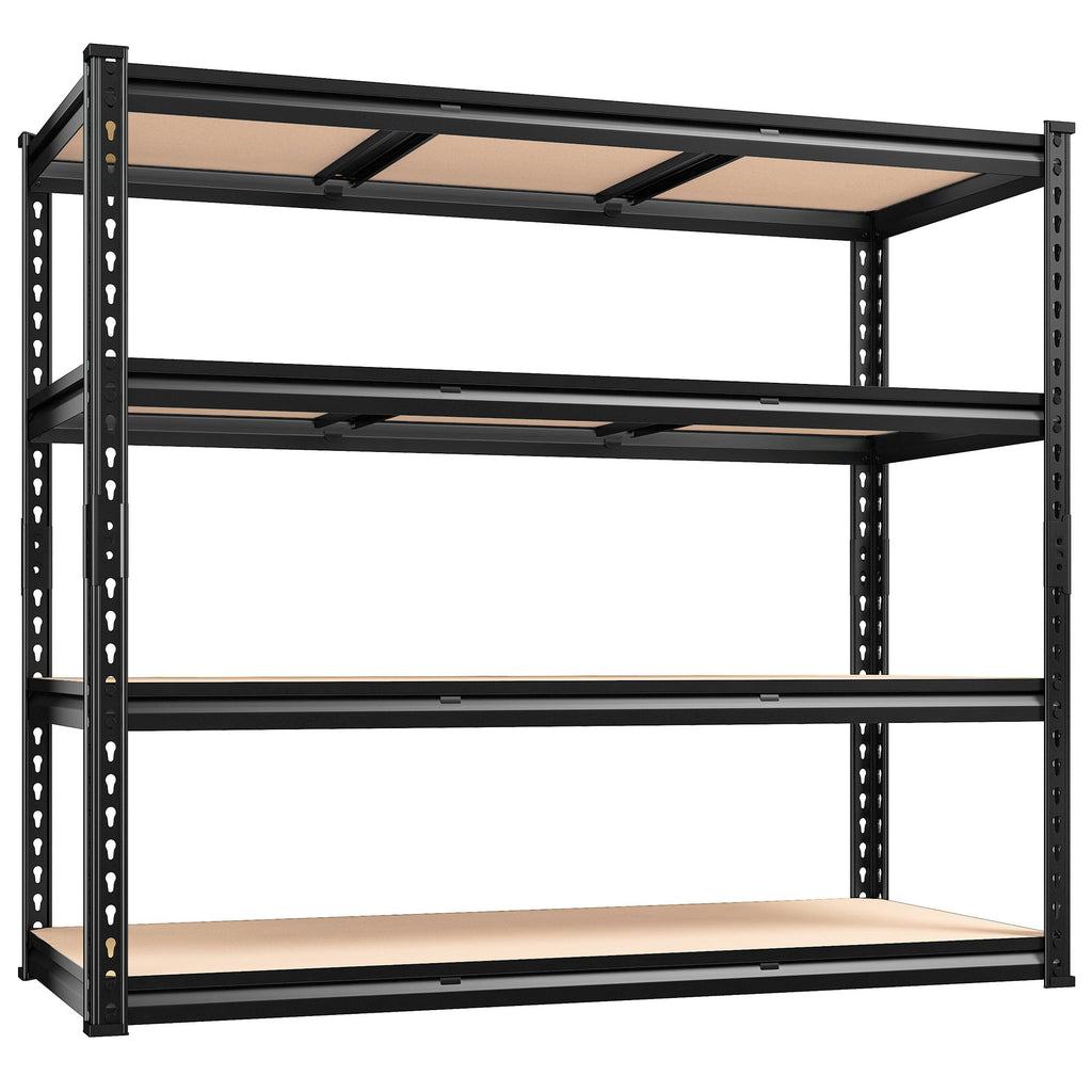 48" W Garage Shelving Heavy Duty, 2000LBS Storage Shelves, 4 Tier Adjustable Metal Shelves for Garage Shelving Sturdy Industrial Shelf, Easy Assemble, 48" W x 60" H x 18" D