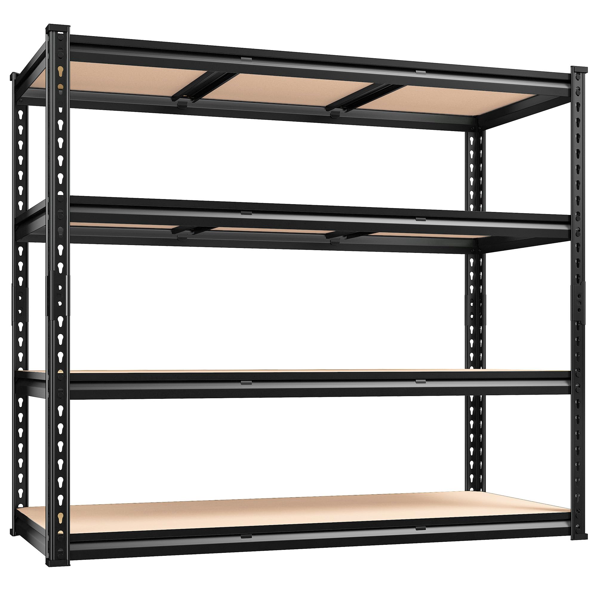 48" W Garage Shelving Heavy Duty, 2000LBS Storage Shelves, 4 Tier Adjustable Metal Shelves for Garage Shelving Sturdy Industrial Shelf, Easy Assemble, 48" W x 60" H x 18" D