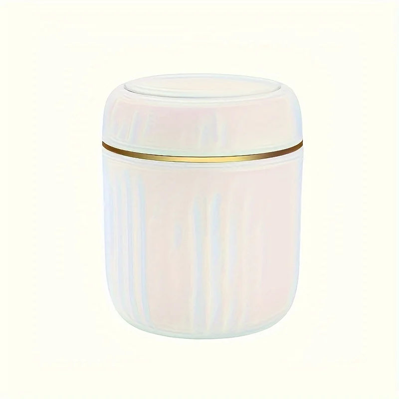 Mini Desktop Trash Can with Lid Garbage Waste Bin Organizer Bedroom