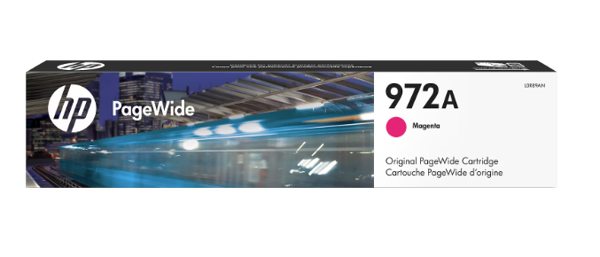 HP 972A Magenta Original PageWide Ink Cartridge - L0R89AN - (exp. 2023)