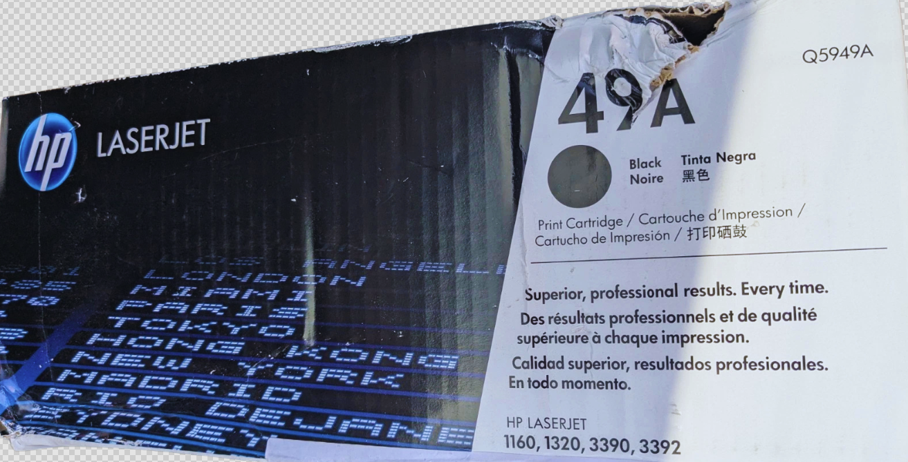 GENUINE HP Q5949A 49A  Toner Cartridge NEW SEALED-Box Has Damage