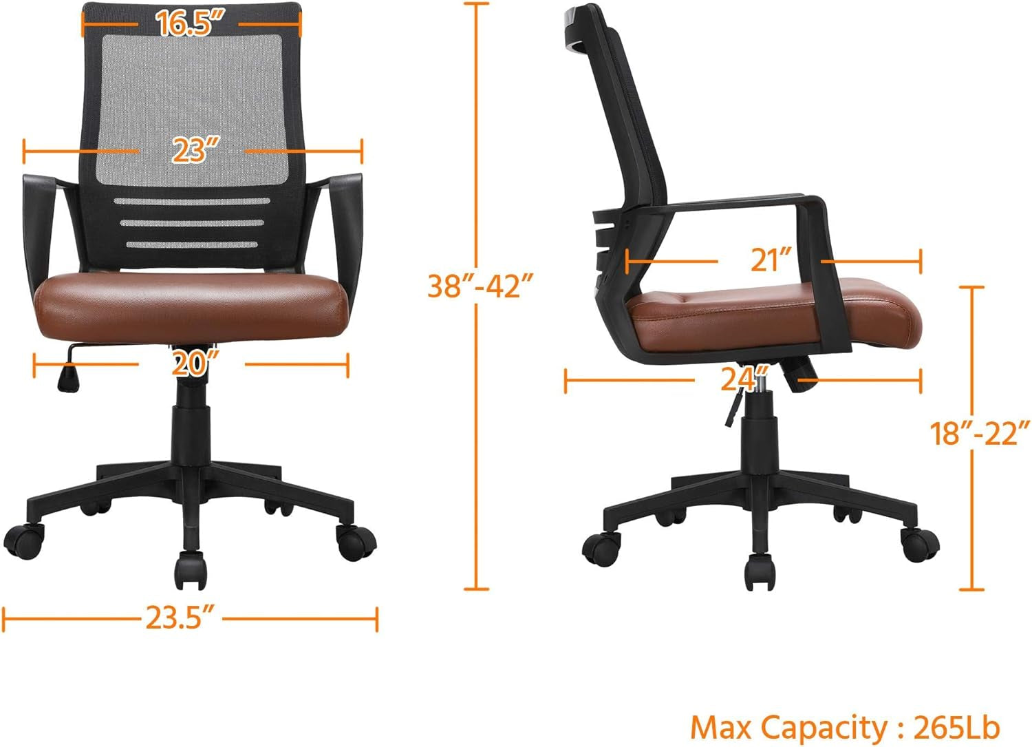 Ergonomic Home Office Chair Leather