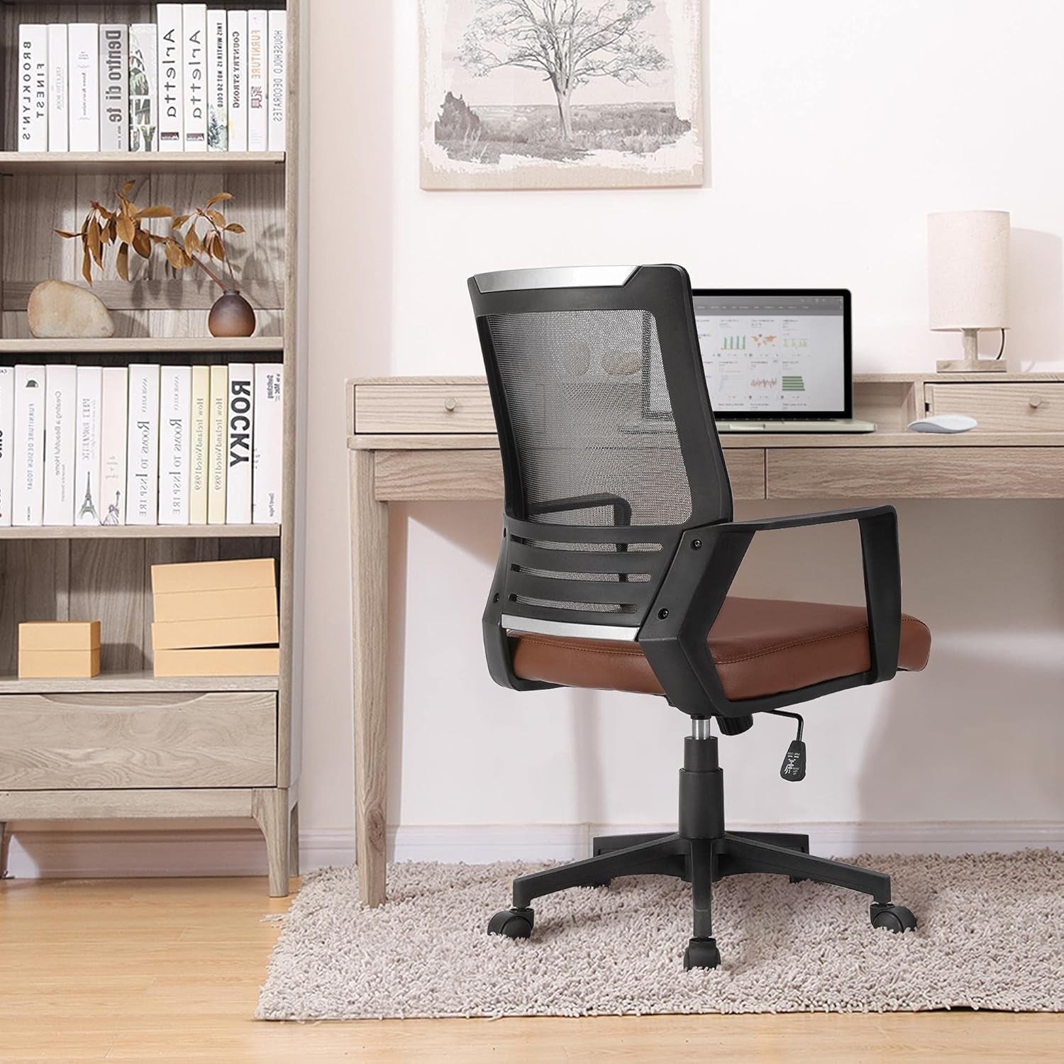 Ergonomic Home Office Chair Leather
