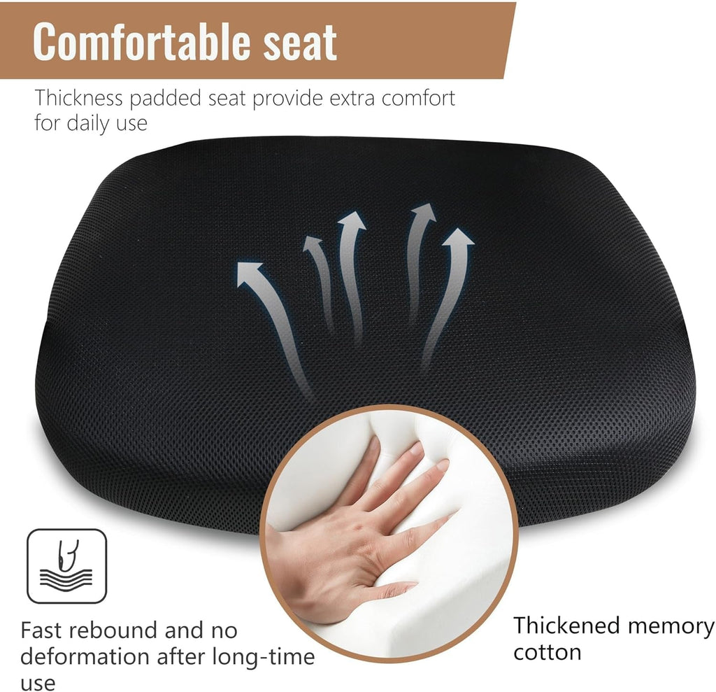 Home Office Chair Mid Back PC Swivel Lumbar Support Adjustable Desk