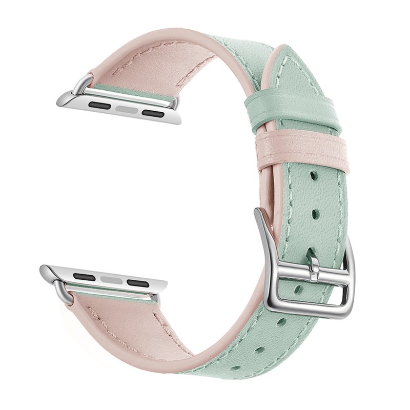 Green Leather Apple Watch Band