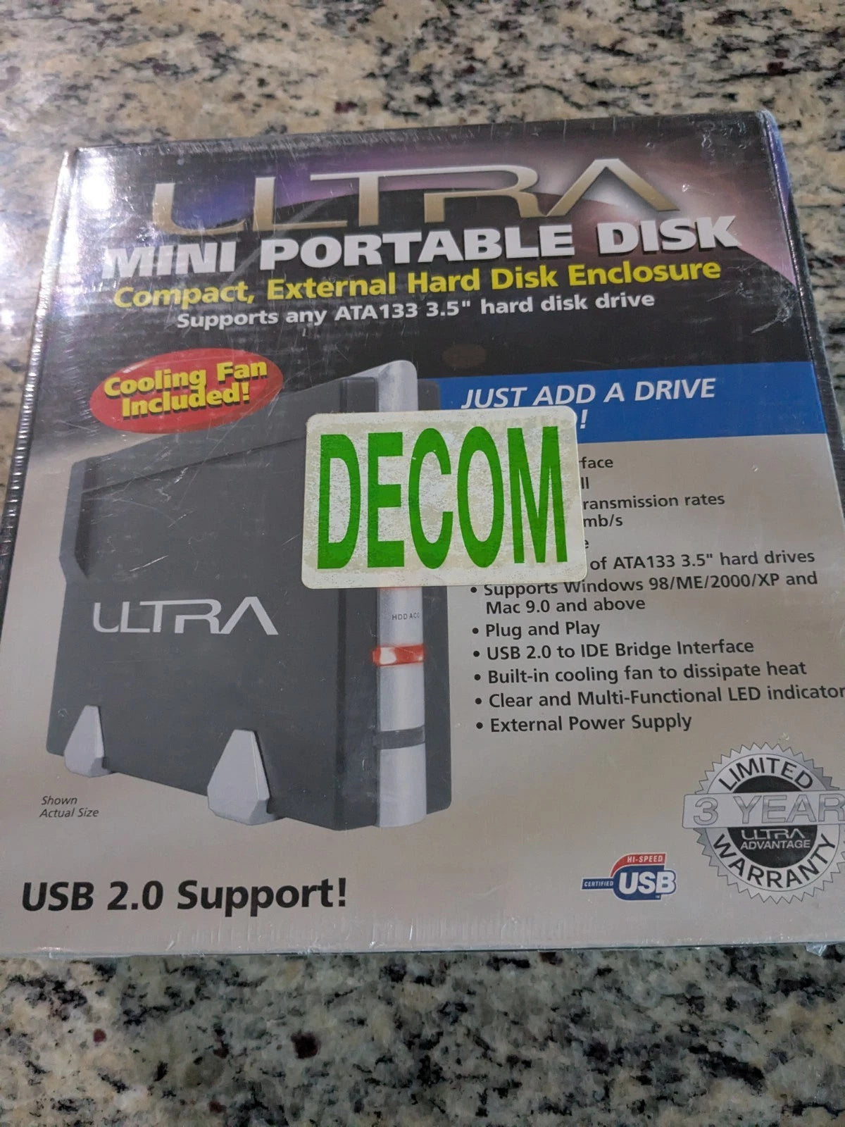 Ultra Mini Portable Disk #ULT31309 Compact,External Hard Disk Enclosure Brand New